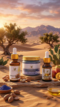 Sahara Glow Set | Bio-Arganöl, Bio-Kaktusfeigenkernöl & Nila Creme für strahlende Haut