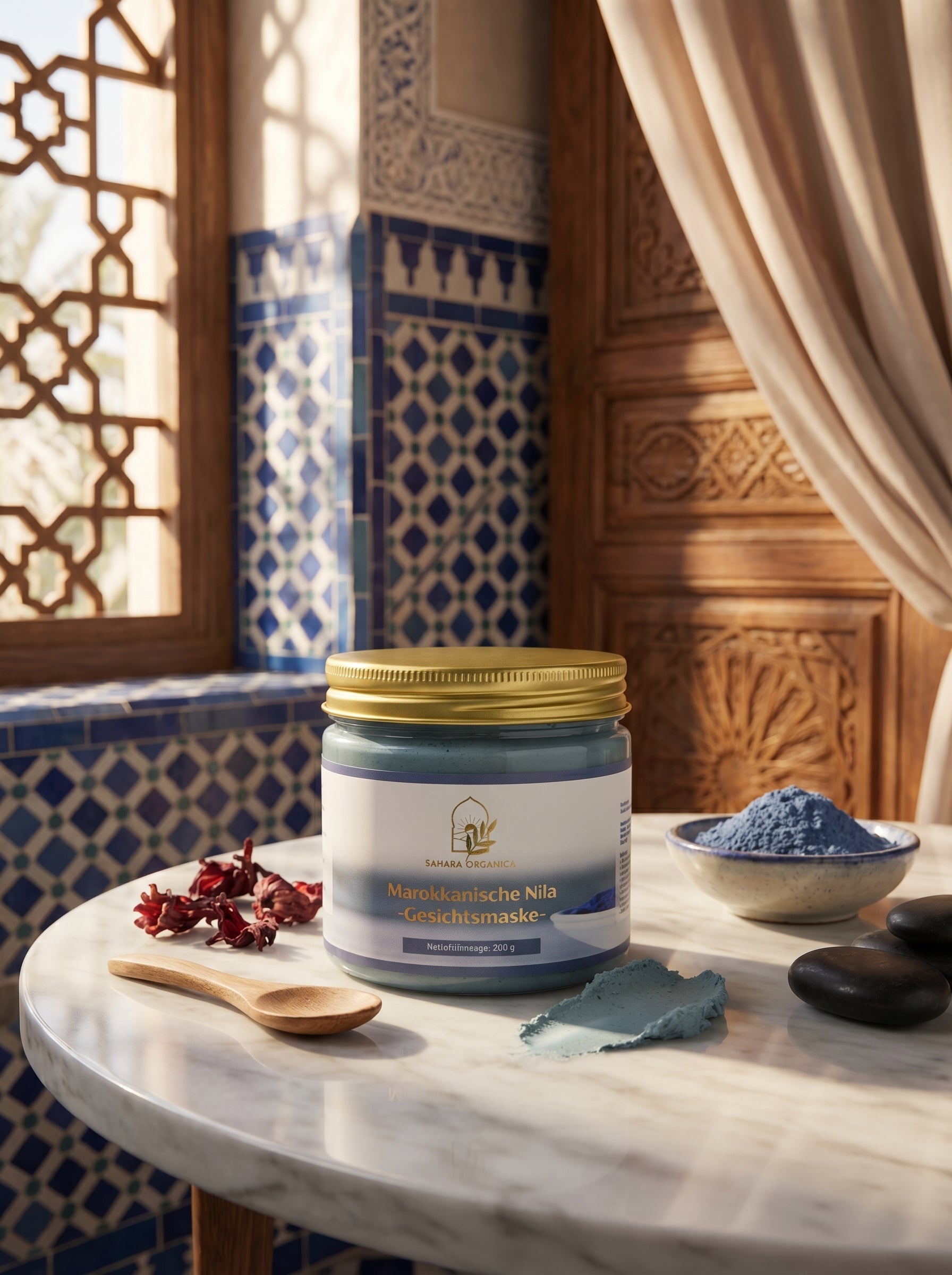 Premium Marokkanische Nila Gesichtsmaske (200g) – Reines Naturgeheimnis