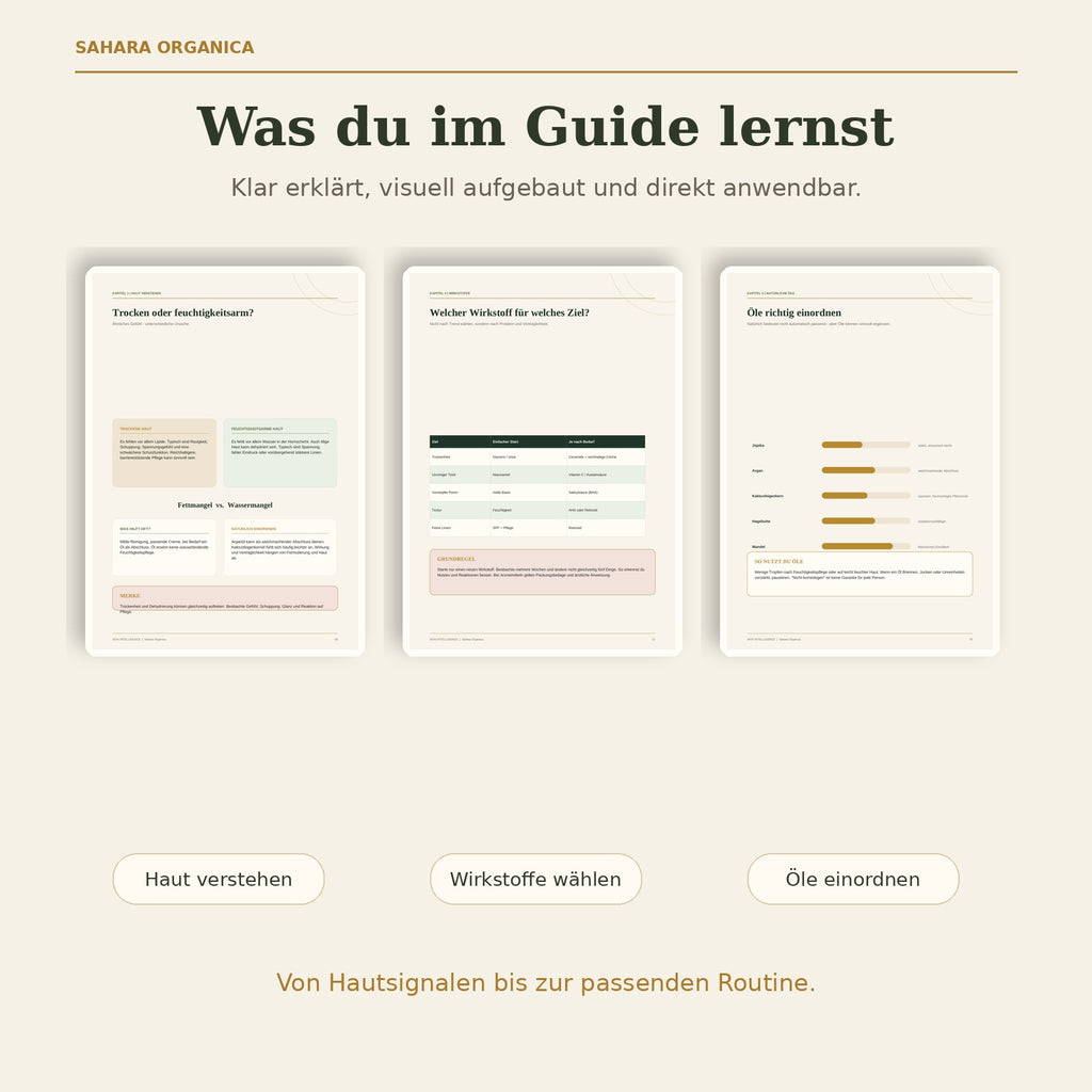 Einblick in die Inhalte des SKIN INTELLIGENCE Hautpflege-Guides