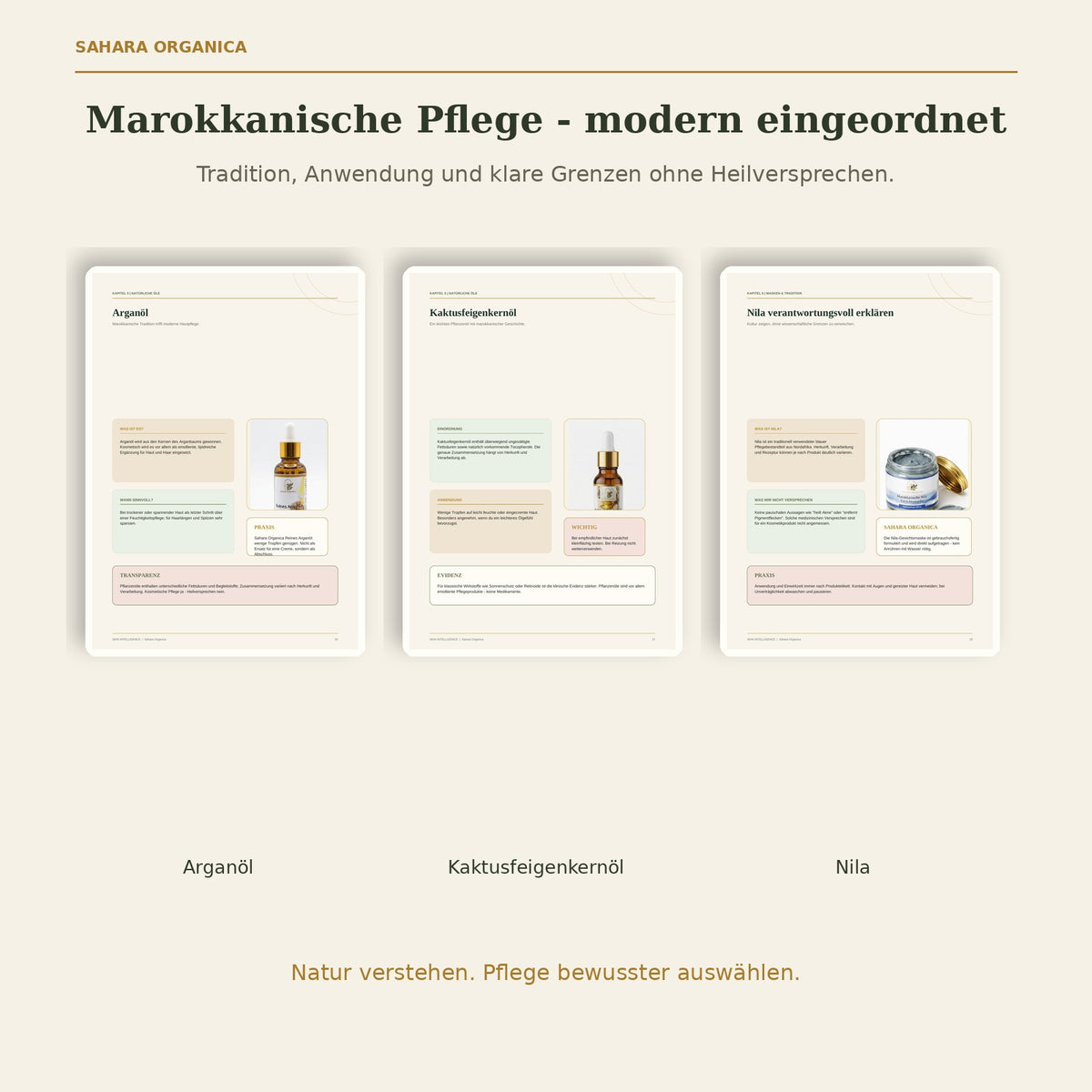 Arganöl, Kaktusfeigenkernöl und Nila im SKIN INTELLIGENCE Guide