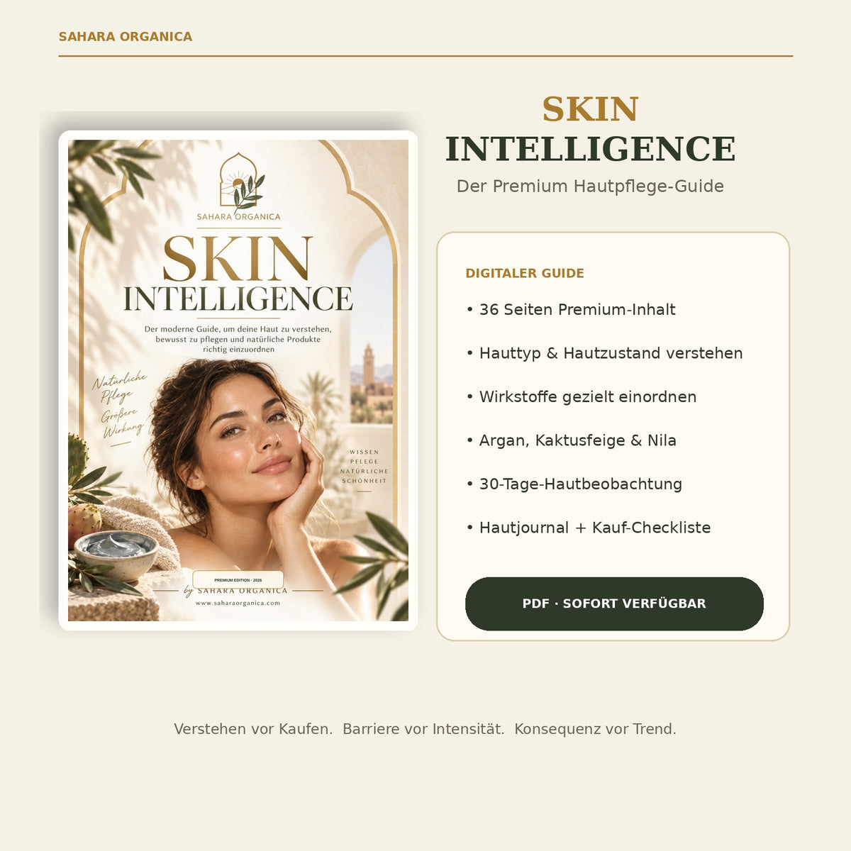 SKIN INTELLIGENCE Premium Hautpflege-Guide von Sahara Organica